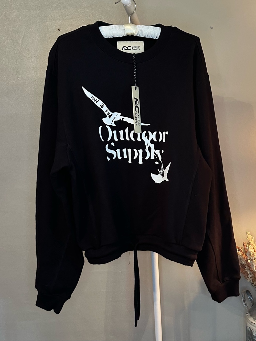 RC Outdoor Supply Black Gorpcore Nature Graphic Sweatshirt Pullover NWT Small